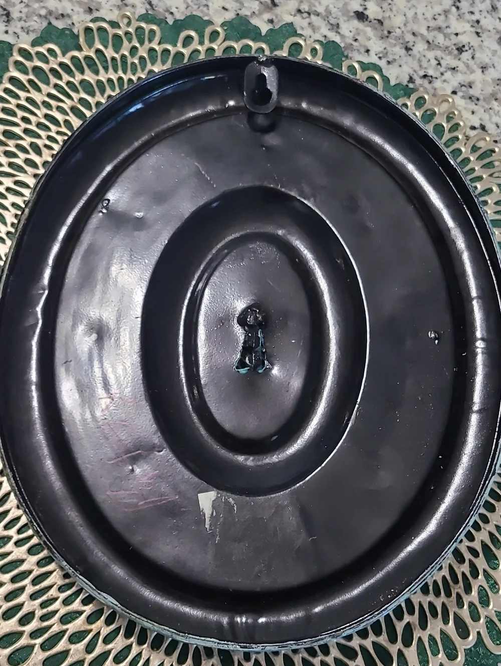 Decorative Blue Vintage-Style Round Key Plate
